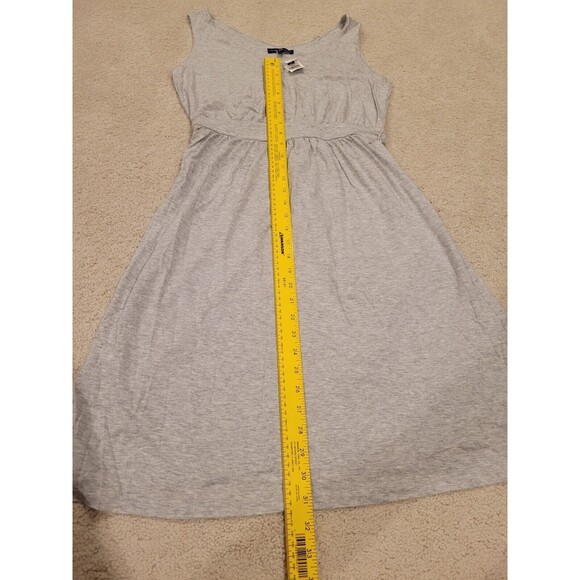 NWT GAP Heather Gray Sleeveless Knee Length Jersey Dress Baby Doll Y2K Medium - Picture 4 of 8